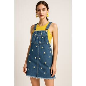 Blue Daisy Denim Overalls – Size 12